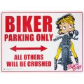 アメリカン雑貨 看板 プラスチックサインボード BETTY BOOP BIKER