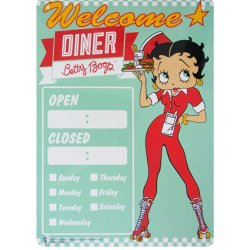 画像1: アメリカン雑貨 看板 プラスチックサインボード BETTY BOOP DINER