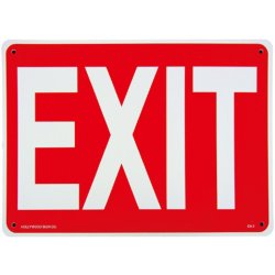 画像1: アメリカン雑貨 看板 プラスチックサインボード 出口 Exit CA-01