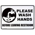 アメリカン雑貨 看板 プラスチックサインボード トイレの後は手を洗いましょう Please Wash Hands CA-04
