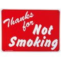 アメリカン雑貨 看板 プラスチックサインボード 禁煙エリア Thanks For Not Smoking CA-07