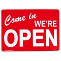 アメリカン雑貨 看板 プラスチックサインボード 営業中 Come In We're Open オープン CA-14