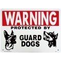 アメリカン雑貨 看板 プラスチックサインボード 番犬に注意 Warning Guard Dogs CA-17
