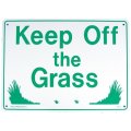 アメリカン雑貨 看板 プラスチックサインボード 芝生に入るな Keep Off The Grass CA-18