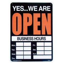 画像1: アメリカン雑貨 看板 プラスチックサインボード  Open/Closed(時間記入可/両面プリント) CA-20