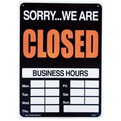 画像2: アメリカン雑貨 看板 プラスチックサインボード  Open/Closed(時間記入可/両面プリント) CA-20
