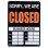 画像2: アメリカン雑貨 看板 プラスチックサインボード  Open/Closed(時間記入可/両面プリント) CA-20 (2)