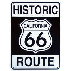 画像1: アメリカン雑貨 看板 プラスチックサインボード ヒストリックルート66 Historic Route 66 CA-30
