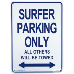 画像1: アメリカン雑貨 看板 プラスチックサインボード Surfer Parking  CA-33