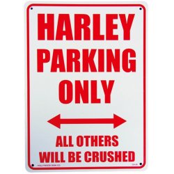 画像1: アメリカン雑貨 看板 プラスチックサインボード Harley Parking Only CA-34