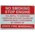 アメリカン雑貨 看板 プラスチックサインボード 火気厳禁 No Smoking Stop Engine CA-36