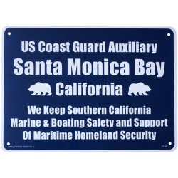 画像1: アメリカン雑貨 看板 プラスチックサインボード サンタモニカベイ Santa Monica Bay CA-40