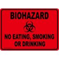 アメリカン雑貨 看板 プラスチックサインボード バイオハザード Biohazard(オレンジ) CA-42