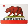 アメリカン雑貨 看板 プラスチックサインボード カリフォルニアリパブリック(カリフォルニア州旗) CA-46
