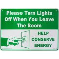 アメリカン雑貨 看板 プラスチックサインボード 使用後は電気を消して下さい Please Turn Lights Off CA-48