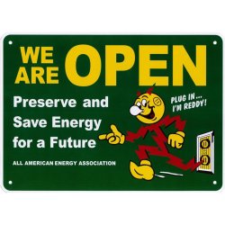 画像1: アメリカン雑貨 看板 プラスチックサインボード WE ARE OPEN CA-55