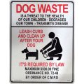 アメリカン雑貨 看板 プラスチックサインボード(Lサイズ) 犬の後始末を Dog Waste CA-L02