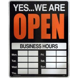 画像1: アメリカン雑貨 看板 プラスチックサインボード(Lサイズ) Open/Closed CA-L06