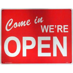 画像1: アメリカン雑貨 看板 プラスチックサインボード(Lサイズ) Open/Closed CA-L07