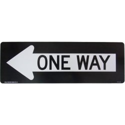 画像1: アメリカン雑貨 看板 プラスチックサインボード(Lサイズ) One Way CA-L08