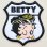 画像1: ワッペン ベティブープ Betty Boop(ロードサイン) (1)
