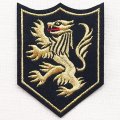 エンブレムワッペン ライオン(ゴールドライン)