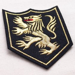 画像2: エンブレムワッペン ライオン(ゴールドライン)