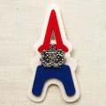 フェルトブローチ エッフェル塔(ホワイト/装飾あり)