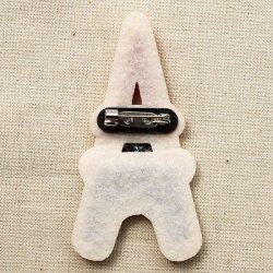 画像3: フェルトブローチ エッフェル塔(ホワイト/装飾あり)
