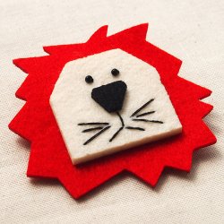 画像2: フェルトブローチ ライオン