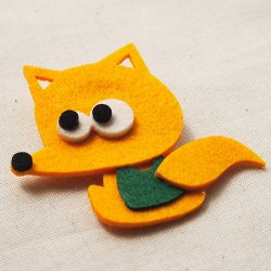 画像2: フェルトブローチ きつね