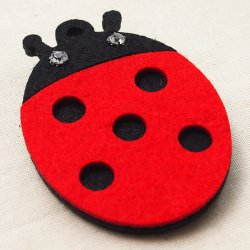 画像2: フェルトブローチ てんとう虫