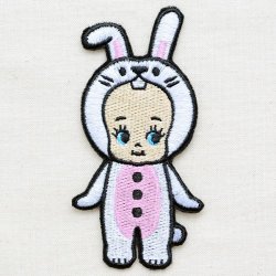 画像1: ワッペン キューピー(キグルミウサギ)