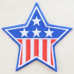 画像1: ワッペン USAスター(アメリカ国旗/星条旗柄)