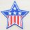 画像1: ワッペン USAスター(アメリカ国旗/星条旗柄) (1)