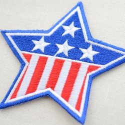 画像2: ワッペン USAスター(アメリカ国旗/星条旗柄)