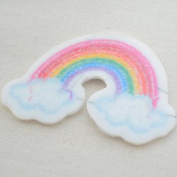 画像3: ワッペン レインボー&2クラウド(虹と雲)