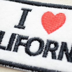 画像2: ワッペン アイラブカリフォルニア(レクタングル)