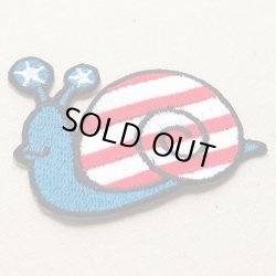画像2: ワッペン アメリカンスネイル(星条旗柄かたつむり)
