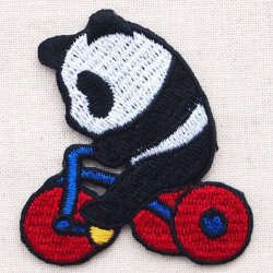 画像1: ワッペン パンダ(三輪車)