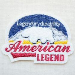 画像1: ワッペン American Legend(シロクマ/パイル刺繍)