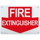 画像: アメリカン雑貨 看板 プラスチックサインボード 消火栓はここです Fire Extinguisher CA-13