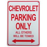 画像: アメリカン雑貨 看板 プラスチックサインボード  Chevrolet Parking シボレーパーキング CA-29