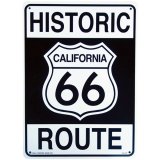 画像: アメリカン雑貨 看板 プラスチックサインボード ヒストリックルート66 Historic Route 66 CA-30