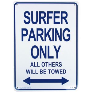 画像: アメリカン雑貨 看板 プラスチックサインボード Surfer Parking  CA-33