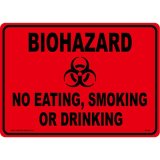 画像: アメリカン雑貨 看板 プラスチックサインボード バイオハザード Biohazard(オレンジ) CA-42