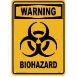 画像: アメリカン雑貨 看板 プラスチックサインボード バイオハザード Biohazard(イエロー) CA-43