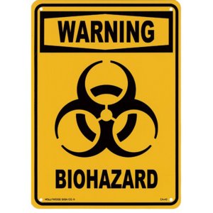 画像: アメリカン雑貨 看板 プラスチックサインボード バイオハザード Biohazard(イエロー) CA-43