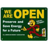 画像: アメリカン雑貨 看板 プラスチックサインボード WE ARE OPEN CA-55