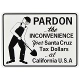 画像: アメリカン雑貨 看板 プラスチックサインボード 工事中の為、ご迷惑おかけします CA-63